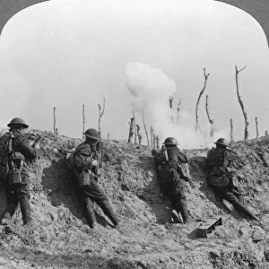 Battlefield scene, Passchendaele, Belgium, World War I, 1914-1918. Artist: Realistic Travels Publishers