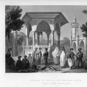 The bazaar at Jaffa, the ancient Joppa, Palestine (Israel), 1841. Artist: E Smith