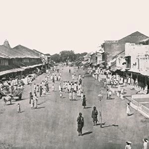 Bazaar scene, native quarter, Calcutta, India, 1895. Creator: Unknown