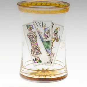 Beaker with Tarot Cards, Vienna, c. 1820. Creator: Anton Kothgasser