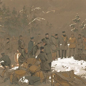 The Bear Hunt of Tsar Alexander II, 1872. Creator: Zichy, Mihaly (1827-1906)