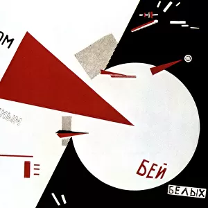Beat the Whites with the Red Wedge, 1920. Artist: Lazar Markovich Lissitzky