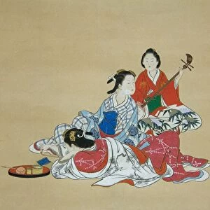 Three Beauties, 18th century. Creator: Nishikawa Sukenobu
