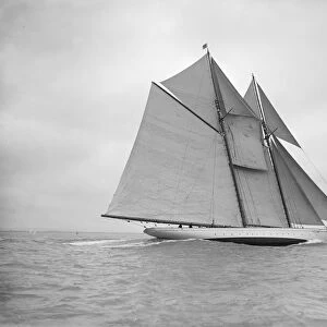 The beautiful schooner Meteor IV, 1911. Creator: Kirk & Sons of Cowes