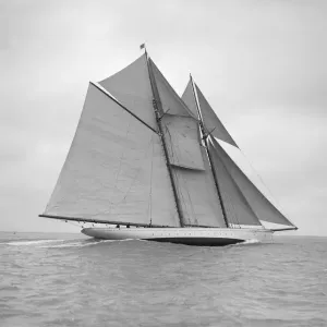 The beautiful schooner Meteor IV, 1911. Creator: Kirk & Sons of Cowes The beautiful schooner Meteor IV, 1911. Creator: Kirk & Sons of Cowes