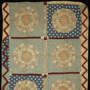 Bedcover (Sunburst Quilt), Kentucky, c. 1820. Creator: Unknown