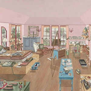 Bedroom, 1940, 1935 / 1942. Creator: Perkins Harnly