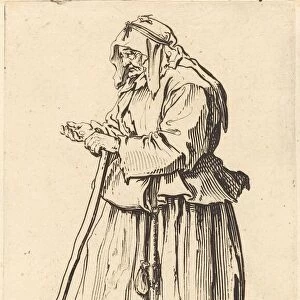 Beggar Woman Receiving Charity, c. 1622. Creator: Jacques Callot