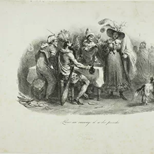 He Behaves for a Savage, 1830. Creator: Auguste Raffet