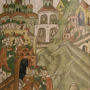 The bell of the peoples assembly will not ring in Novgorod again (From the Illuminated Compiled Chr Artist: Ancient Russian Art