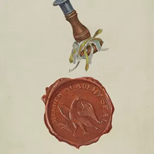 Bergen Academy Seal, c. 1936. Creator: Albert Camilli