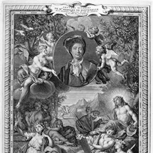 Bernard de Fontenelle, 1728-1729. Artist: Bernard Picart