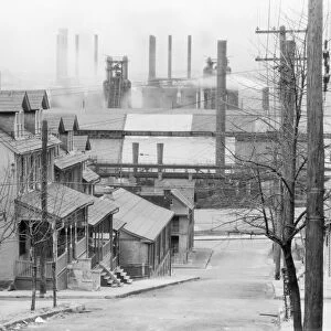 Bethlehem houses and steel mill, Pennsylvania, 1935. Creator: Walker Evans