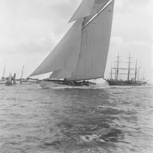 The Big Class, 186 ton sailing yacht Lulworth making good speed, 1924. Creator