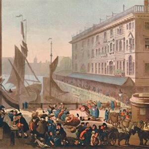 Billingsgate Fish Market, 1808, (1944). Creators: Thomas Rowlandson, Augustus Charles Pugin