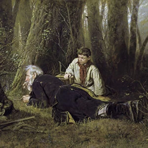 Bird catcher, 1870. Artist: Vasily Perov