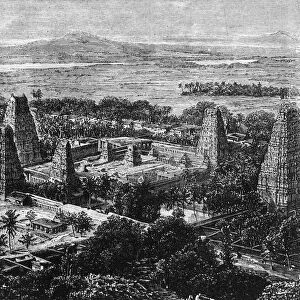 Bird s-Eye View of the Pagoda of the Eagles Nest, near Chingleput (Madras Presidency), c1891. Creator: James Grant