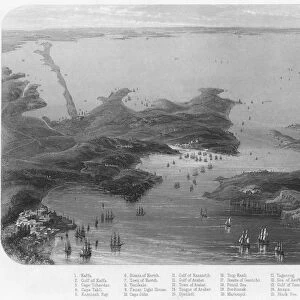 Birds-Eye View of the Straits of Kertch & Sea of Azoff, c1870