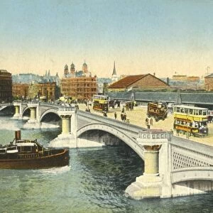 Blackfriars Bridge, London, c1910. Creator: Unknown