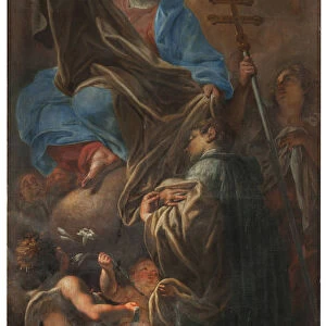 The Blessed Virgin Mary gives the white habit to Saint Norbert, 1707