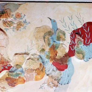 The Blue Bird fresco from Knossos, 17th-14th century BC