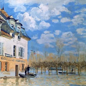 The Boat in the Flood, Port-Marly, 1876. Artist: Alfred Sisley The Boat in the Flood, Port-Marly, 1876. Artist: Alfred Sisley