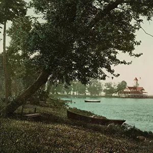 The Boat-landing, Lake Chautauqua, New York, c1898. Creator: Unknown