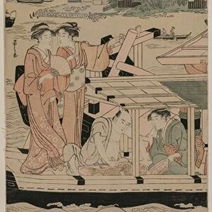 Boating Party on the Sumida River, late 1780s. Creator: Ch?bunsai Eishi (Japanese, 1756-1829)