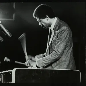 Bobby Hutcherson playing the vibraphone at the Bracknell Jazz Festival, Berkshire, 1983