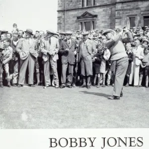 Bobby Jones teeing off, c1920s