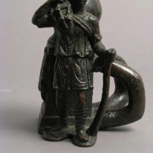 Bollard with a Fisherman, Late Roman or Byzantine, early 5th century. Creator: Unknown