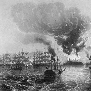 Bombardment of St Jean D Acre by Admiral Sir Charles Napier, 3 November 1840 (c1857). Artist: H Winkles