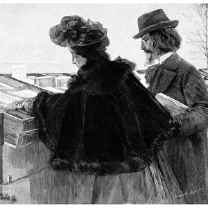 At the Bookstalls, 1895. Artist: Madame Jacob Bazin
