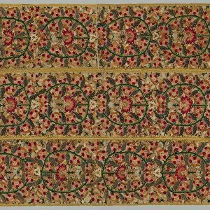 Four Borders from a Bedspread, 1700s. Creator: Unknown