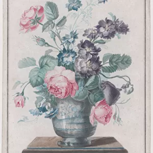 Bouquet of Roses, Larkspur and Convolvulus, mid to late 18th century. Creator: Louis Marin Bonnet