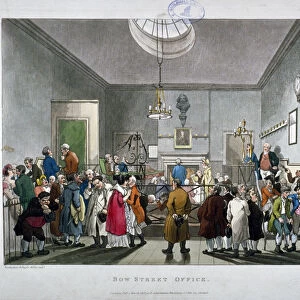 Bow Street Police Court, Westminster, London, 1808. Artist: Augustus Charles Pugin
