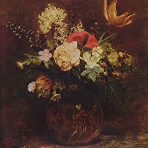 Bowl of Flowers, 1864, (1935). Creator: Henri Fantin-Latour