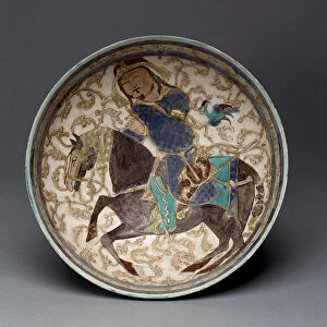 Bowl with Prince on Horseback, Iran, 12th-13th century. Creator: Unknown