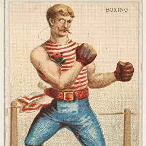 Boxing, from Worlds Dudes series (N31) for Allen & Ginter Cigarettes, 1888