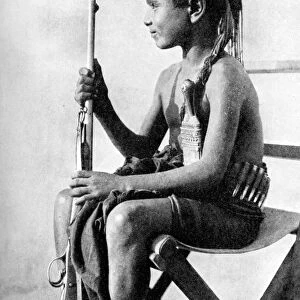Boy with a gun, Aden Protectorate, Arabia, 1936. Artist: Fox
