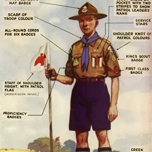 Boy Scout Uniform and Badges, 1944. Creator: Kenneth Brookes