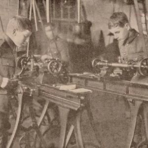 Boys of Bradfield College making shell parts, Berkshire, c1916 (1928)