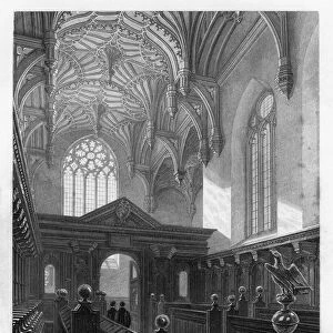 Brazen Nose (Brasenose) College Chapel, Oxford University, 1835. Artist: John Le Keux