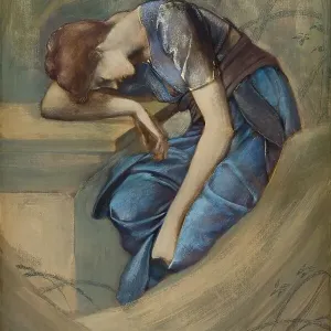 The Briar Rose Series - Study for The Garden Court, 1889. Creator: Sir Edward Coley Burne-Jones