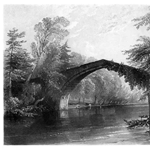 The Bridge of Doon, Ayrshire, 1838. Artist: GK Richards