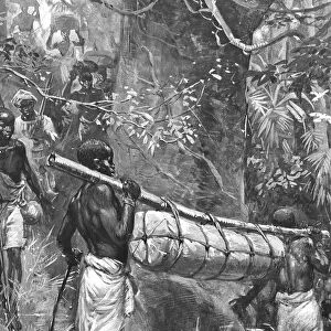 Bringing David Livingstones body down to the coast, Africa, 1873