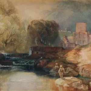 La prière de Brinkburn, Northumberland, c1830, (1938). Artiste : JMW Turner.