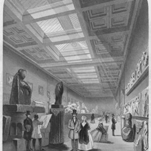 British Museum, - Elgin Room, c1841. Artists: Henry Melville, Edward Radclyffe, William Radclyffe