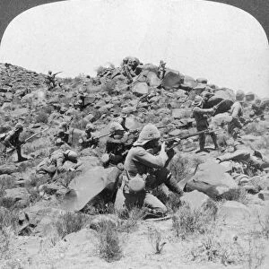British soldiers in action, South Africa, Boer War, 1901. Artist: Underwood & Underwood