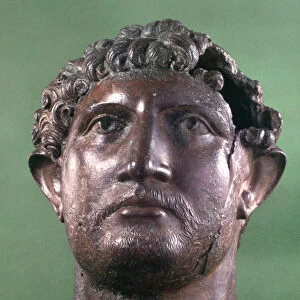Bronze head of the Emperor Hadrian, 2nd century AD